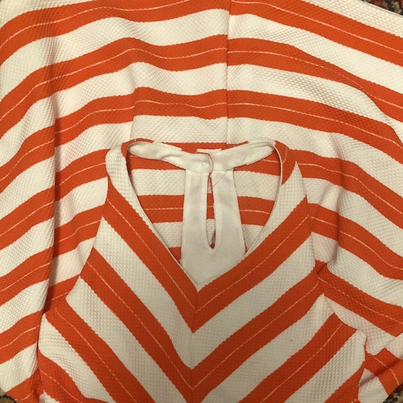 Dex chevron red white and navy halter size 12 dress - Picture 11 of 11